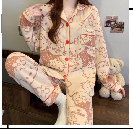 بجامة hello kitty ربيعي دافي