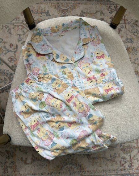 بجامه رسومات ازرق ربيعي دافي