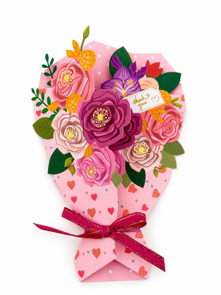 بطاقة تهنئة بالورود